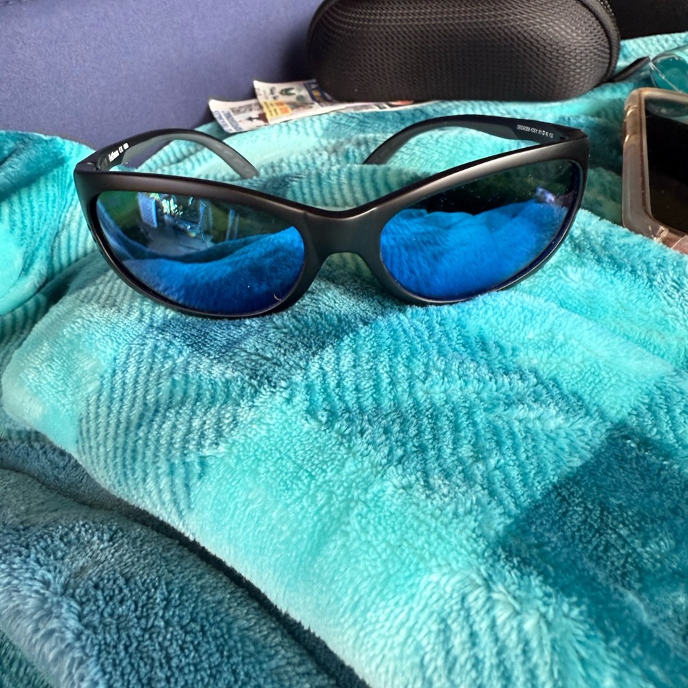 Stylish Costa Black Sunglasses with Blue Lenses